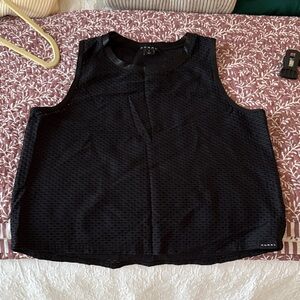 Koral Textured Black Sleeveless Top